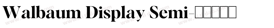 Walbaum Display Semi字体转换
